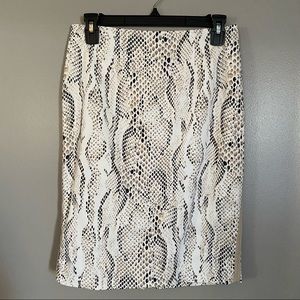 WHBM Snakeskin Pencil Skirt